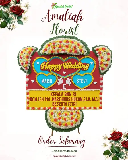 Papan Bunga Pernikahan Bayah